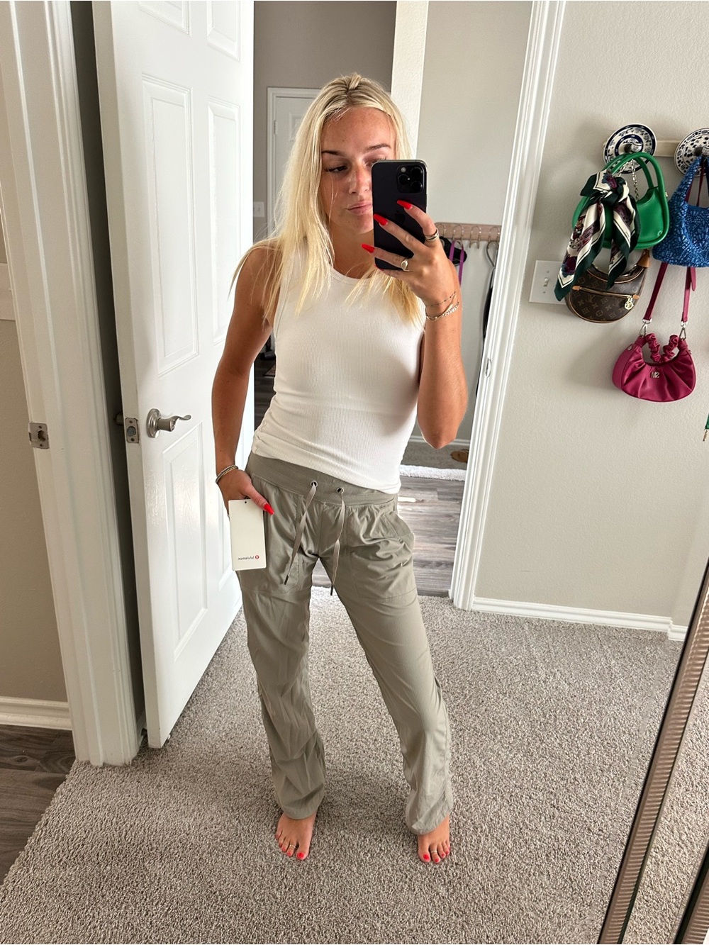lululemon athletica Women's Olive Drawstring Track Pants